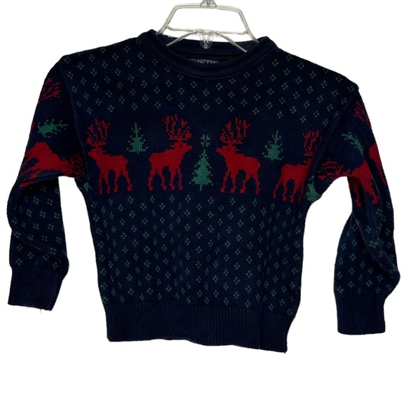 Vintage Land’s End Cotton Christmas Sweater‎ - Picture 1 of 4